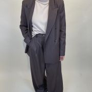 Blazer doppiopetto gessato tortora ViCOLO