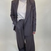 Blazer doppiopetto gessato tortora ViCOLO