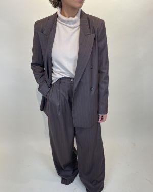 Blazer doppiopetto gessato tortora ViCOLO