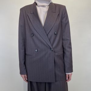 Blazer doppiopetto gessato tortora ViCOLO