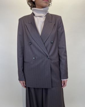 Blazer doppiopetto gessato tortora ViCOLO